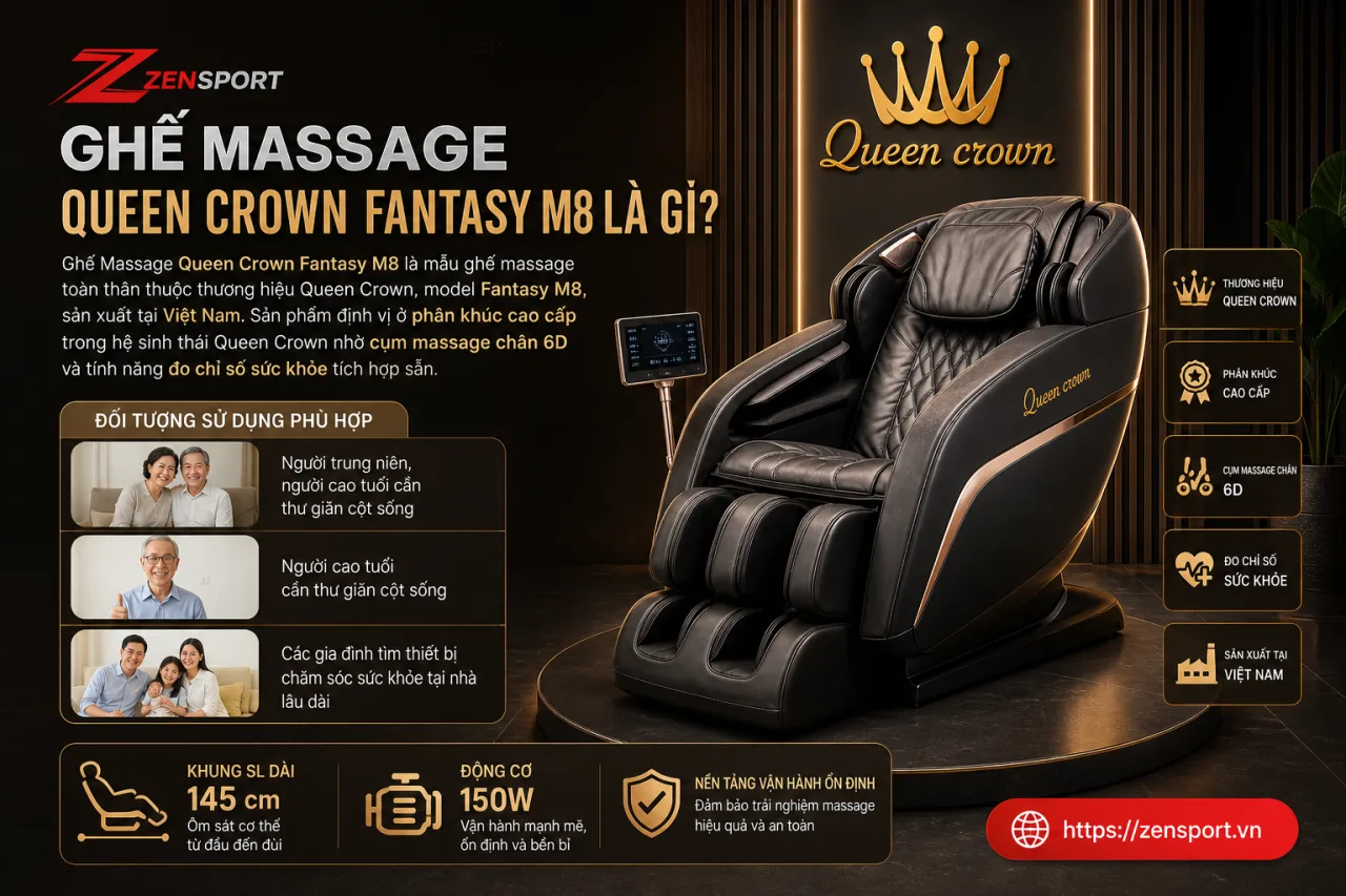 Ghế Massage Queen Crown Fantasy M8 Ghế Massage Queen Crown Fantasy M8