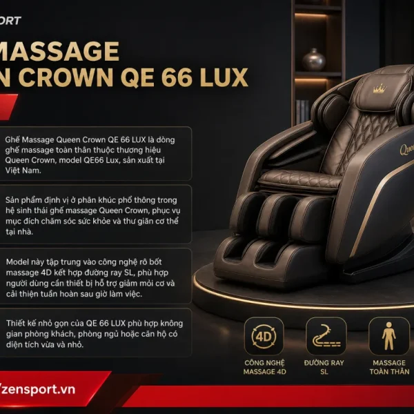 Ghế Massage Queen Crown QE 66 LUX