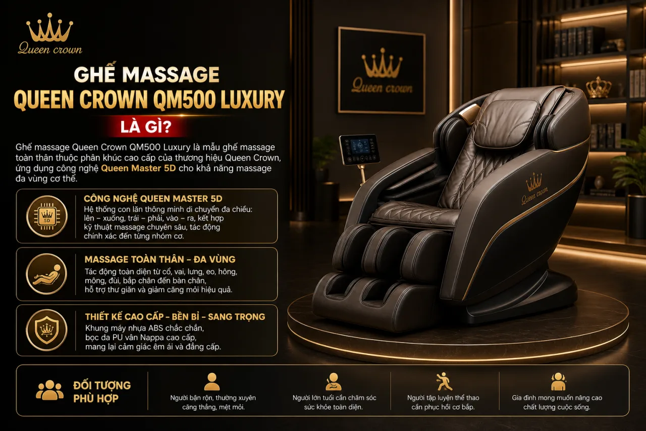 Ghế massage Queen Crown QM500 Luxury Ghế massage Queen Crown QM500 Luxury