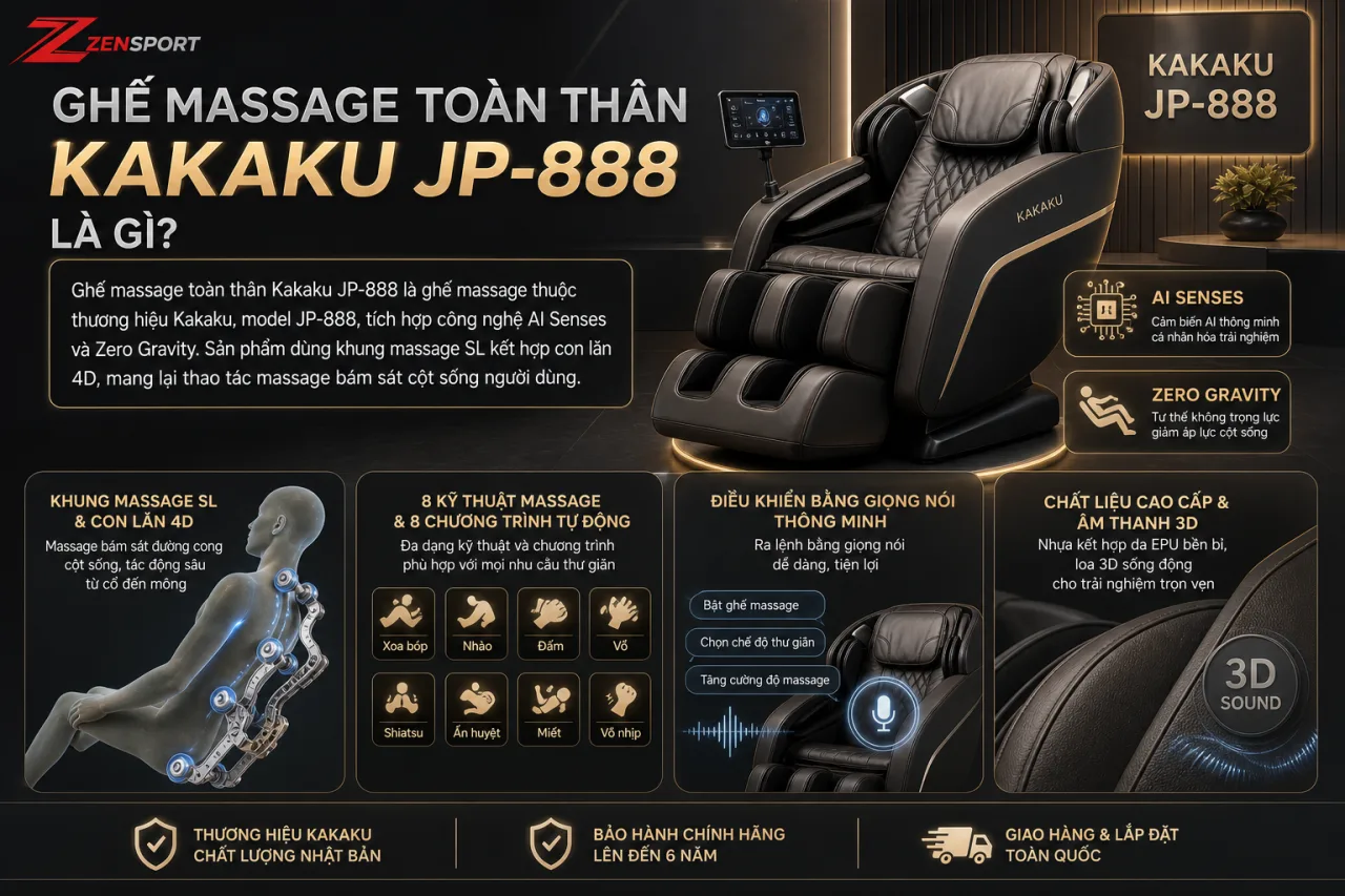Ghế massage toàn thân Kakaku JP-888 Ghế massage toàn thân Kakaku JP-888