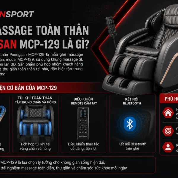 Ghế massage toàn thân Poongsan MCP-129