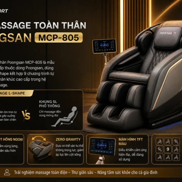 Ghế massage toàn thân Poongsan MCP-805