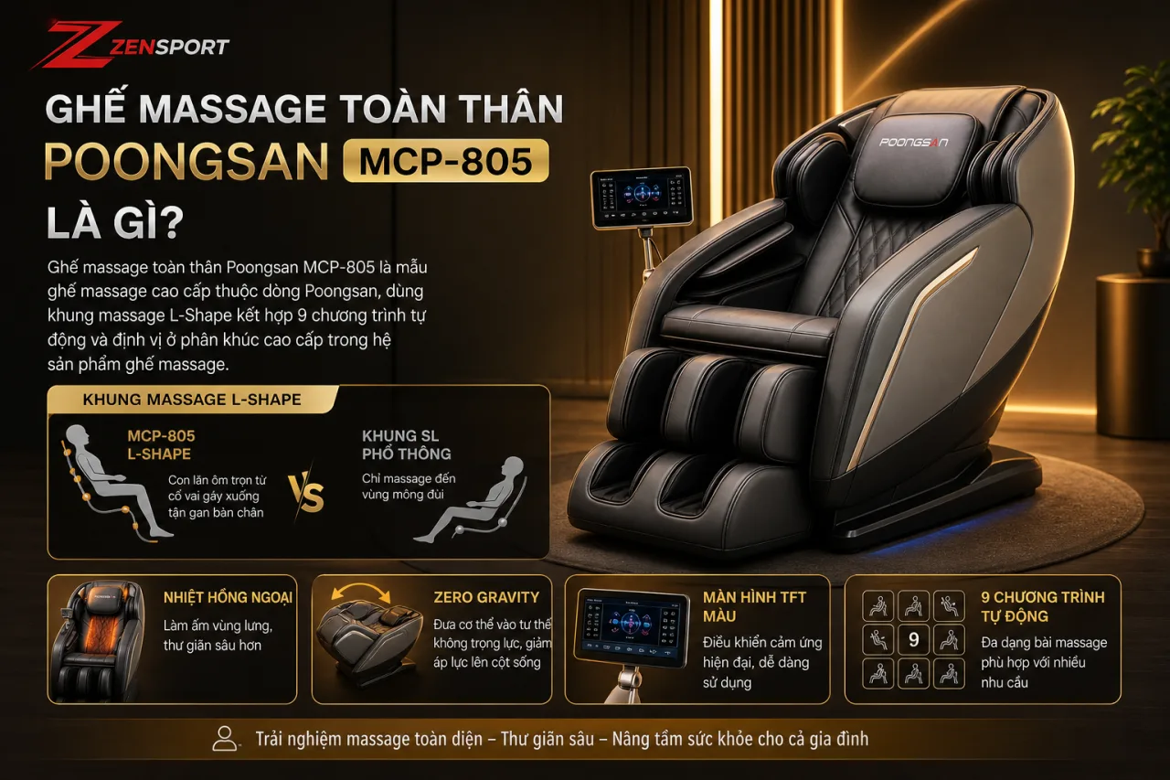 Ghế massage toàn thân Poongsan MCP-805 Ghế massage toàn thân Poongsan MCP-805