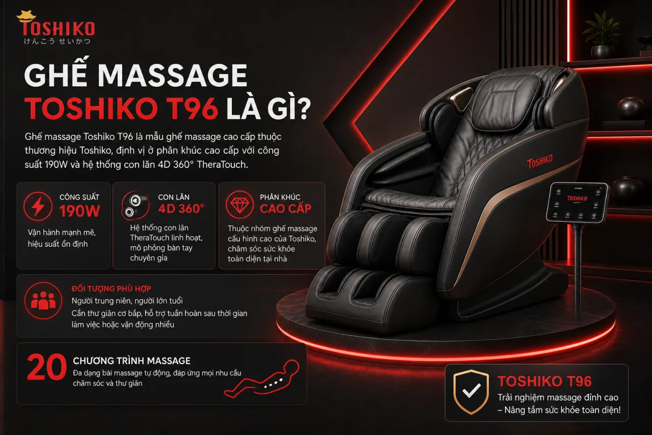 Ghế massage Toshiko T96 Ghế massage Toshiko T96