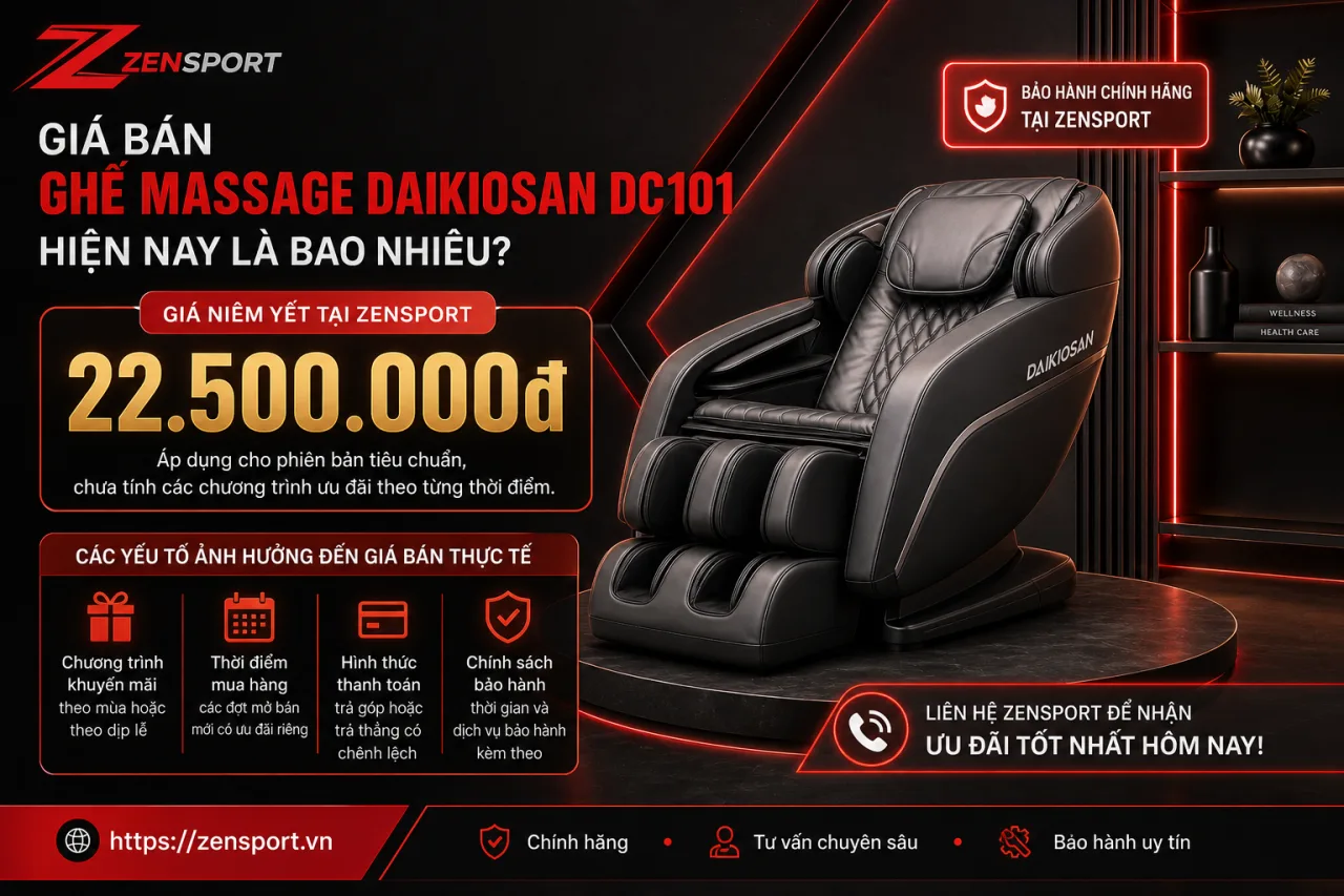 Giá bán Ghế massage Daikiosan DC101 hiện nay là bao nhiêu Giá bán Ghế massage Daikiosan DC101 hiện nay là bao nhiêu