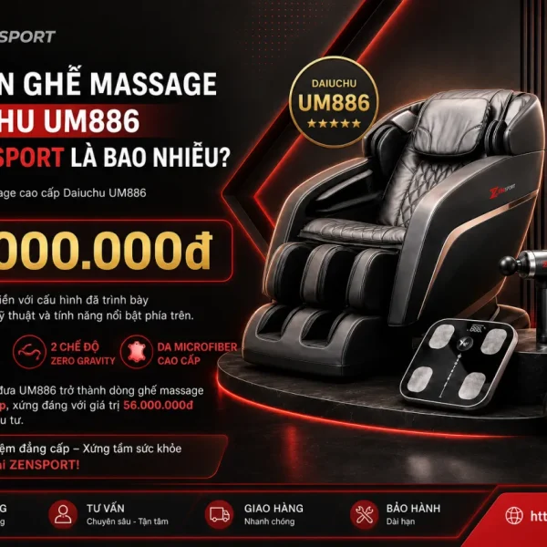 Giá Bán Ghế Massage Daiuchu UM886 Tại Zensport Là Bao Nhiêu