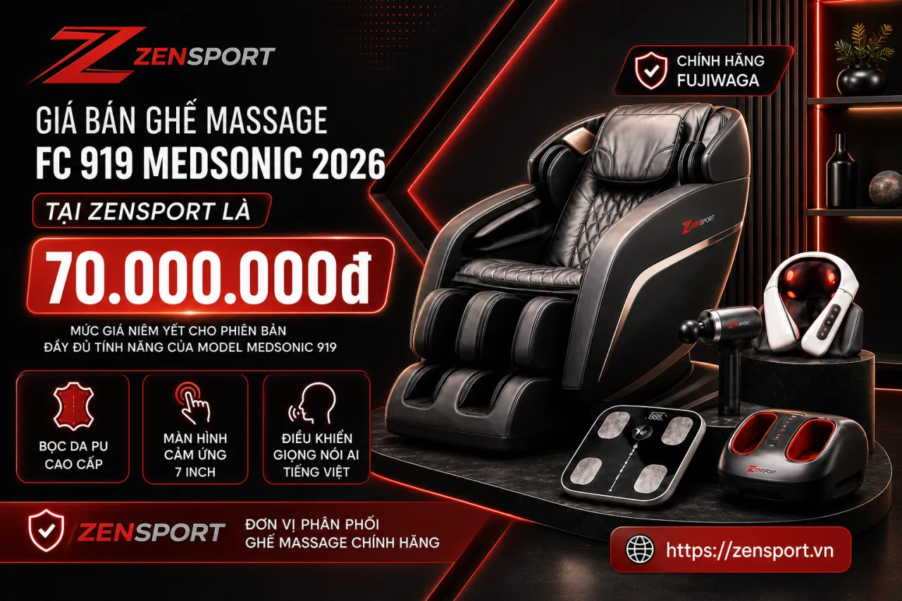 Giá bán Ghế massage FC 919 Medsonic 2026 tại Zensport là bao nhiêu Giá bán Ghế massage FC 919 Medsonic 2026 tại Zensport là bao nhiêu