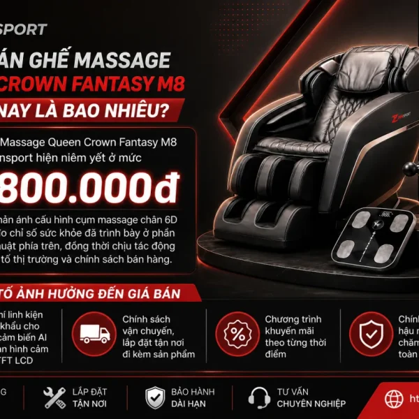 Giá Bán Ghế Massage Queen Crown Fantasy M8 Hiện Nay Là Bao Nhiêu