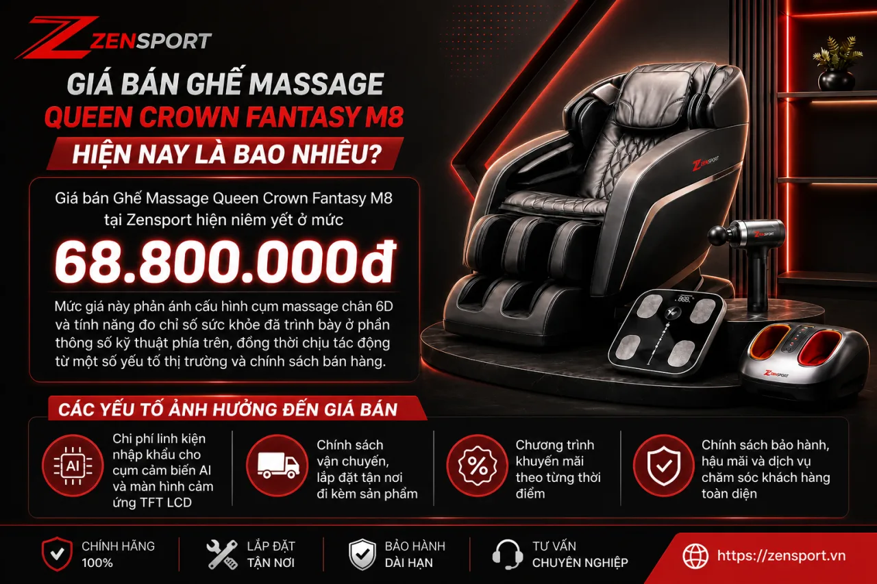 Giá Bán Ghế Massage Queen Crown Fantasy M8 Hiện Nay Là Bao Nhiêu Giá Bán Ghế Massage Queen Crown Fantasy M8 Hiện Nay Là Bao Nhiêu