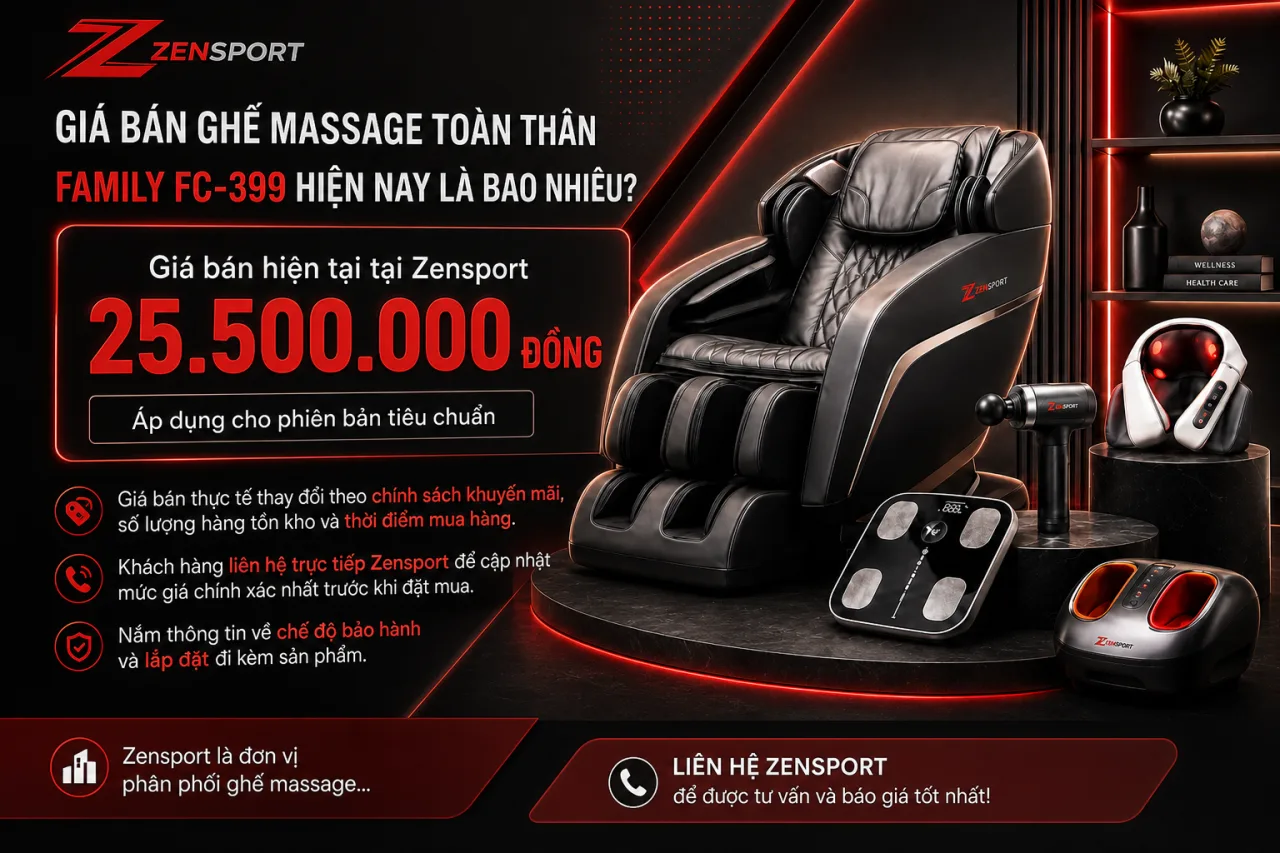 Giá bán ghế massage toàn thân Family FC-399 hiện nay là bao nhiêu Giá bán ghế massage toàn thân Family FC-399 hiện nay là bao nhiêu