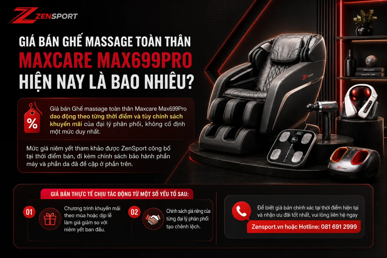 Giá bán Ghế massage toàn thân Maxcare Max699Pro hiện nay là bao nhiêu Giá bán Ghế massage toàn thân Maxcare Max699Pro hiện nay là bao nhiêu