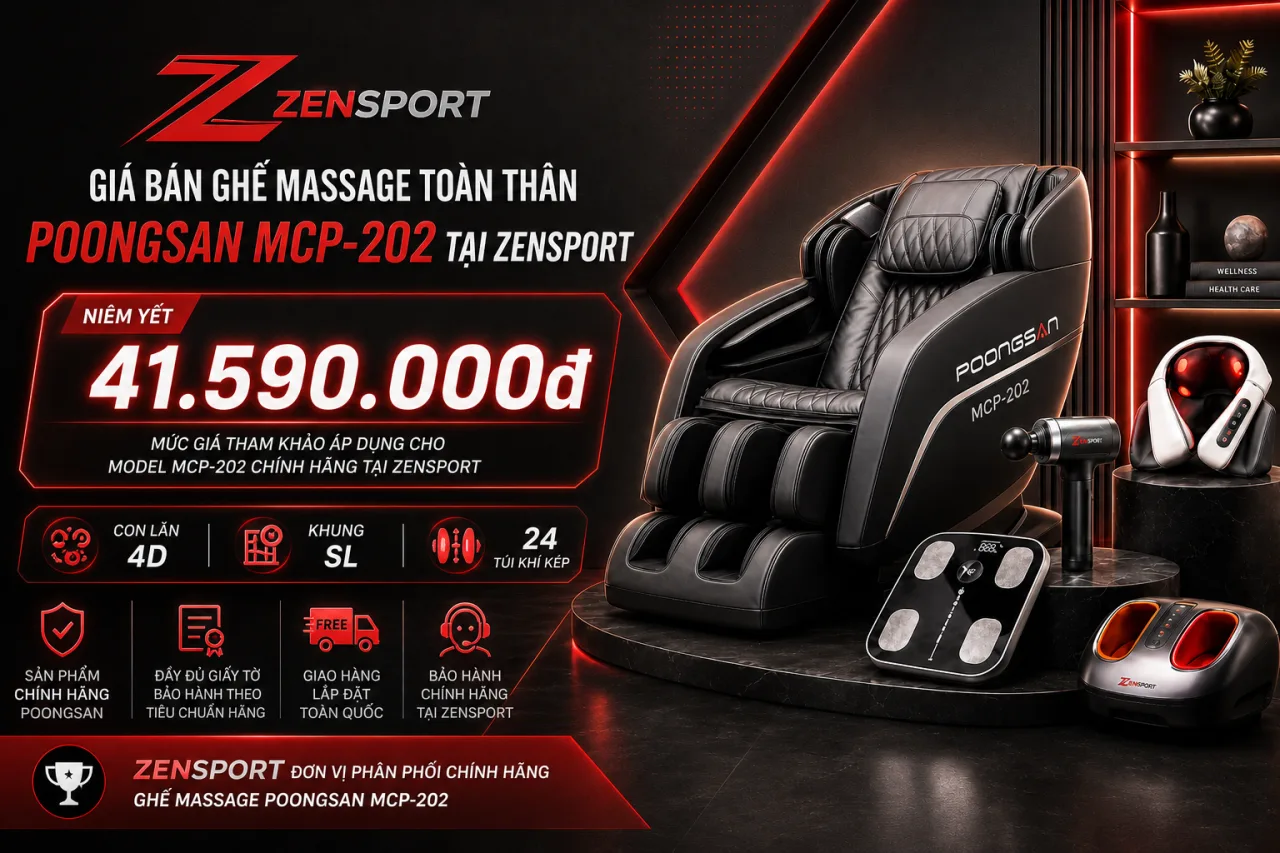 Giá bán Ghế massage toàn thân Poongsan MCP-202 tại Zensport là bao nhiêu Giá bán Ghế massage toàn thân Poongsan MCP-202 tại Zensport là bao nhiêu