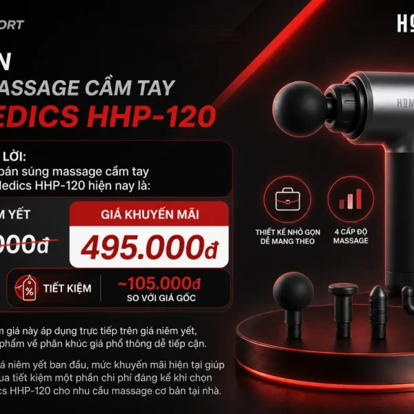 Giá bán súng massage cầm tay HoMedics HHP-120 hiện nay là bao nhiêu