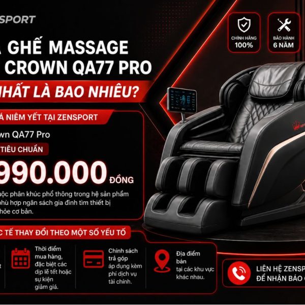 Giá Ghế Massage Queen Crown QA77 Pro Mới Nhất Bao Nhiêu?