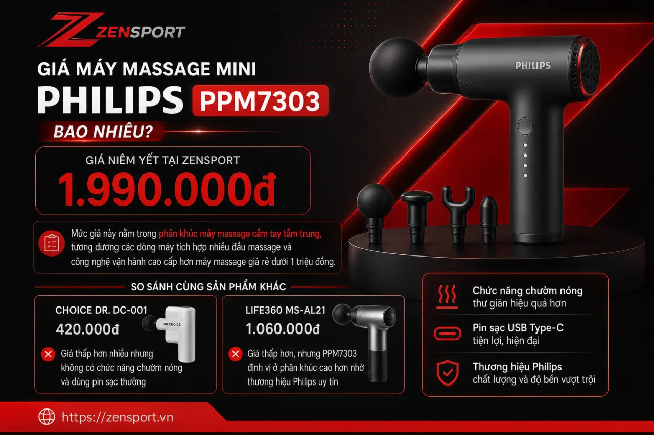 Giá máy massage mini Philips PPM7303 bao nhiêu Giá máy massage mini Philips PPM7303 bao nhiêu