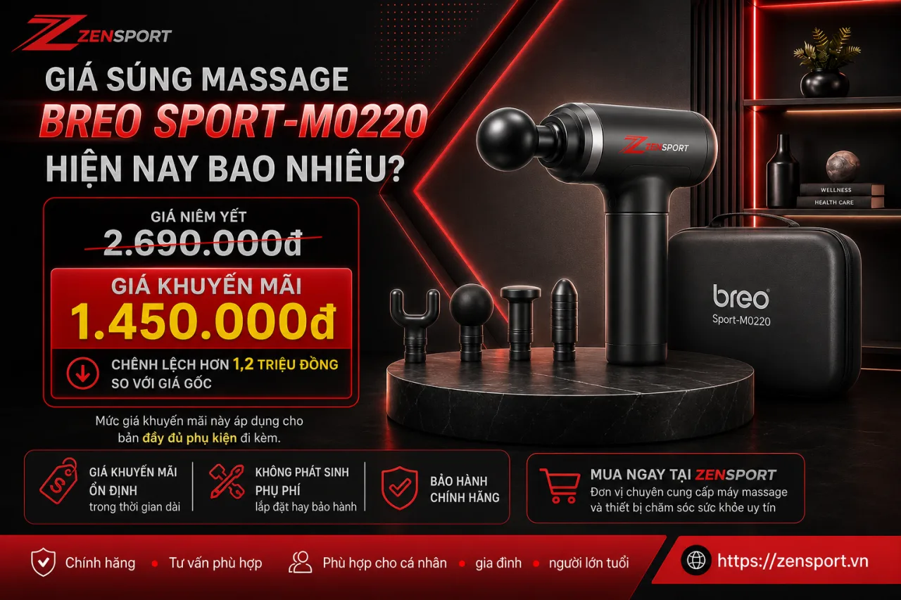 Giá Súng massage Breo Sport-M0220 hiện nay bao nhiêu Giá Súng massage Breo Sport-M0220 hiện nay bao nhiêu