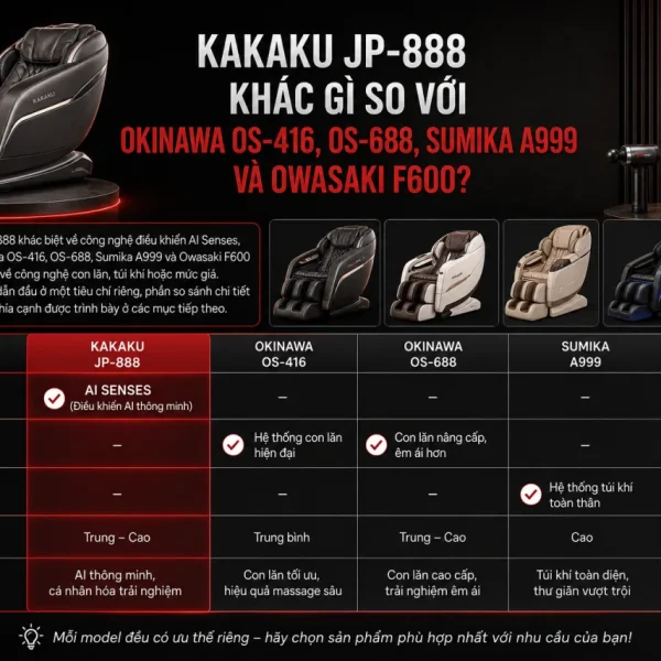 Kakaku JP-888 khác gì so với Okinawa OS-416, OS-688, Sumika A999 và Owasaki F600