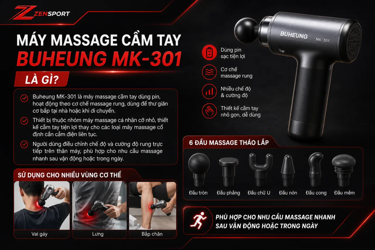 Máy massage cầm tay Buheung MK-301 Máy massage cầm tay Buheung MK-301