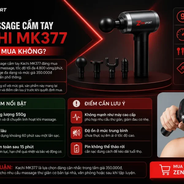 Máy massage cầm tay Kachi MK377 có đáng mua