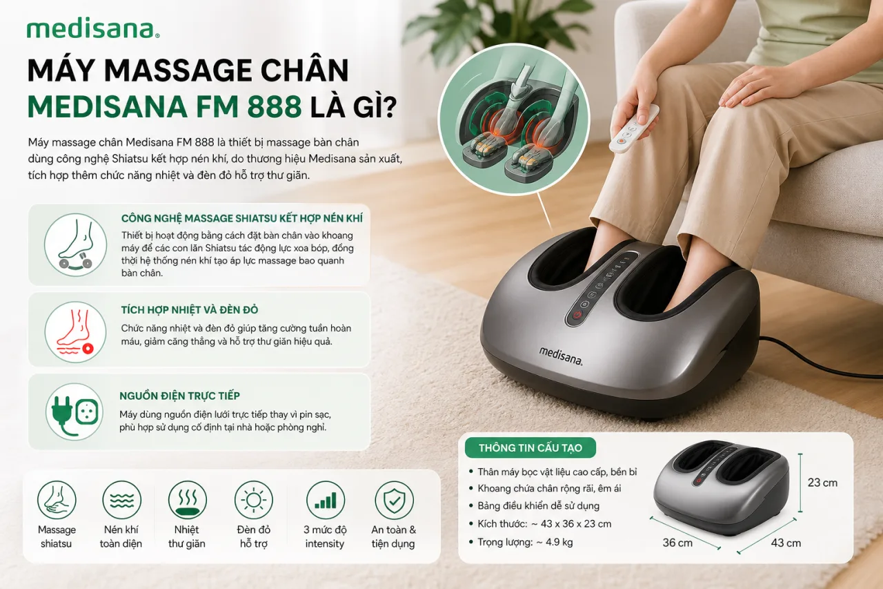 Máy massage chân Medisana FM 888 Máy massage chân Medisana FM 888