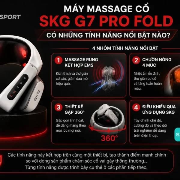Máy massage cổ SKG G7 Pro Fold có những tính năng nổi bật nào