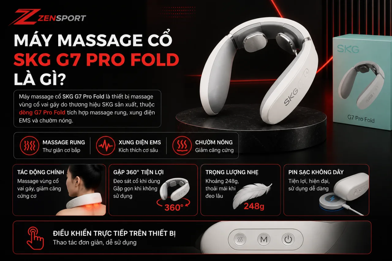 Máy massage cổ SKG G7 Pro Fold Máy massage cổ SKG G7 Pro Fold