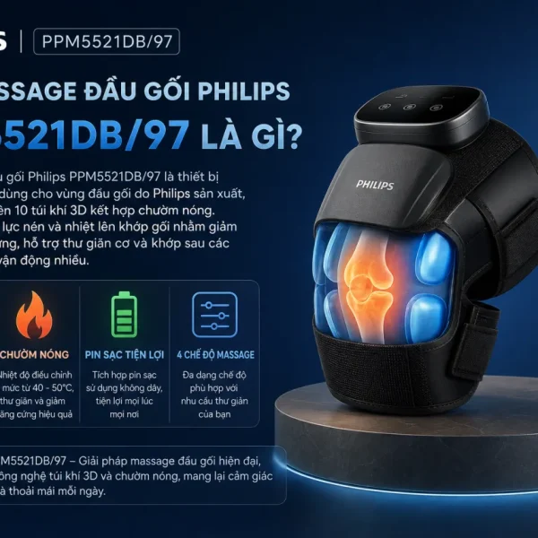 Máy massage đầu gối Philips PPM5521DB/97