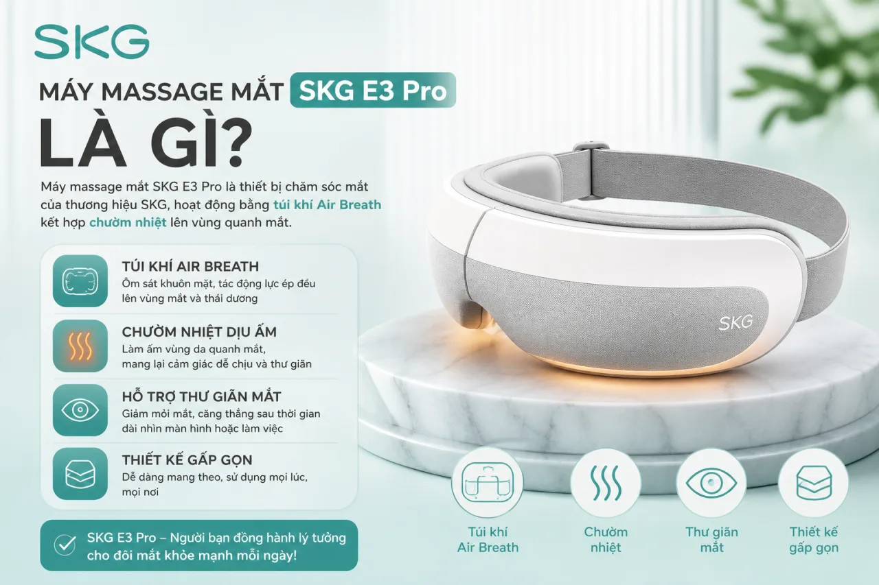 Máy massage mắt SKG E3 Pro Máy massage mắt SKG E3 Pro