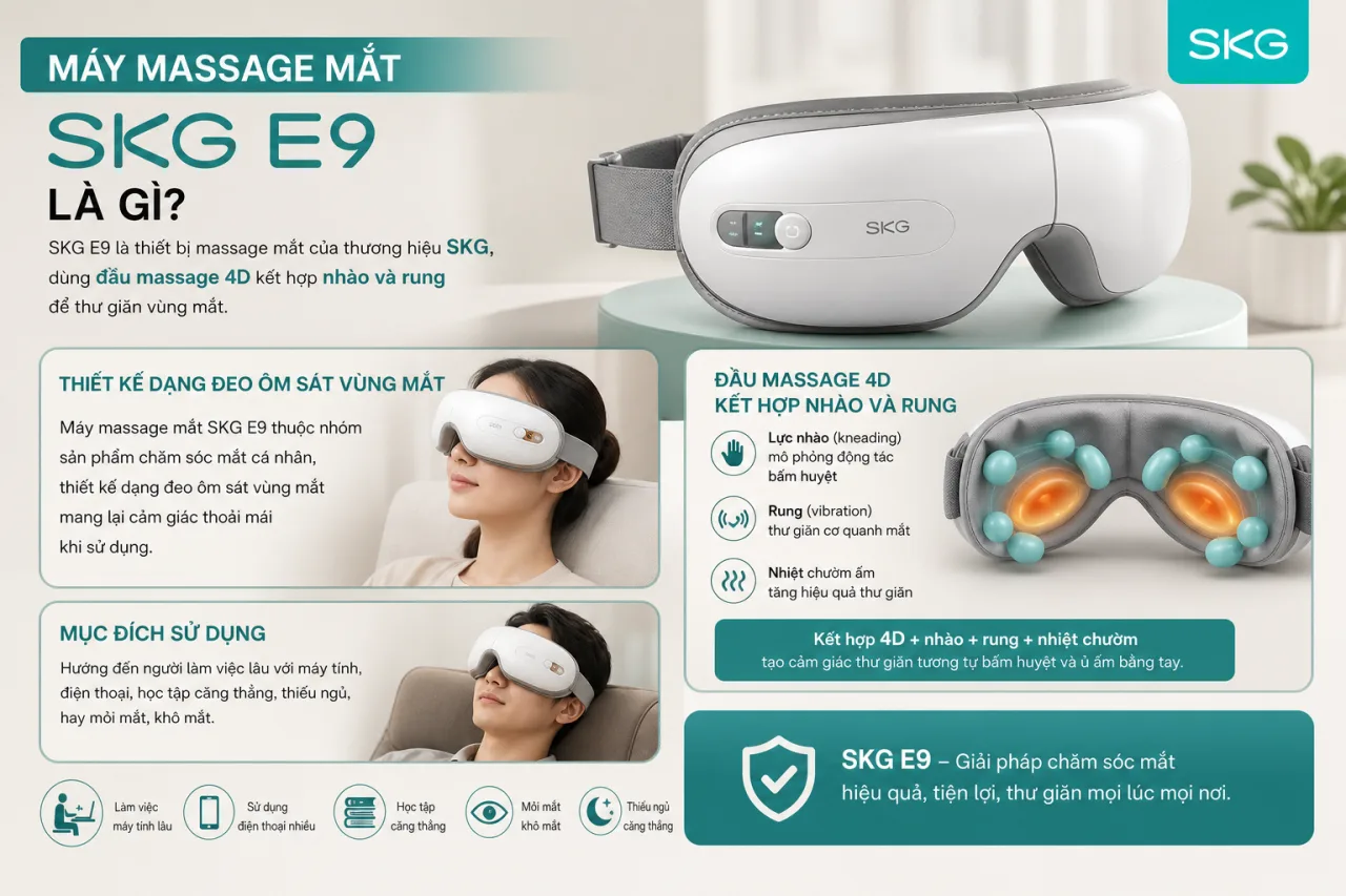Máy massage mắt SKG E9 Máy massage mắt SKG E9