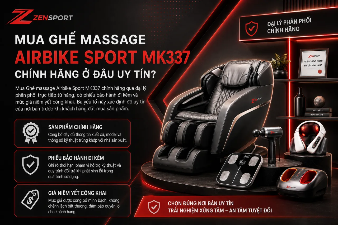 Mua Ghế massage Airbike Sport MK337 chính hãng ở đâu uy tín Mua Ghế massage Airbike Sport MK337 chính hãng ở đâu uy tín