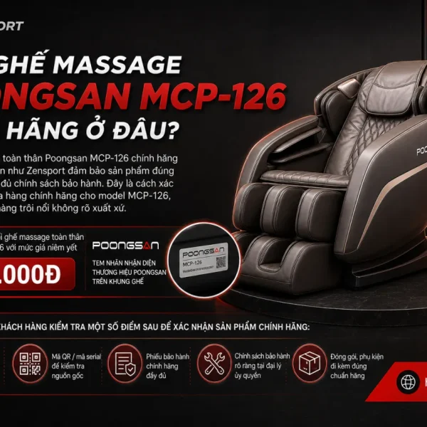 Mua ghế massage Poongsan MCP-126 chính hãng ở đâu