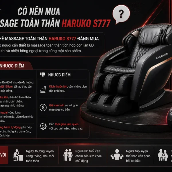 mua Ghế massage toàn thân Haruko S777