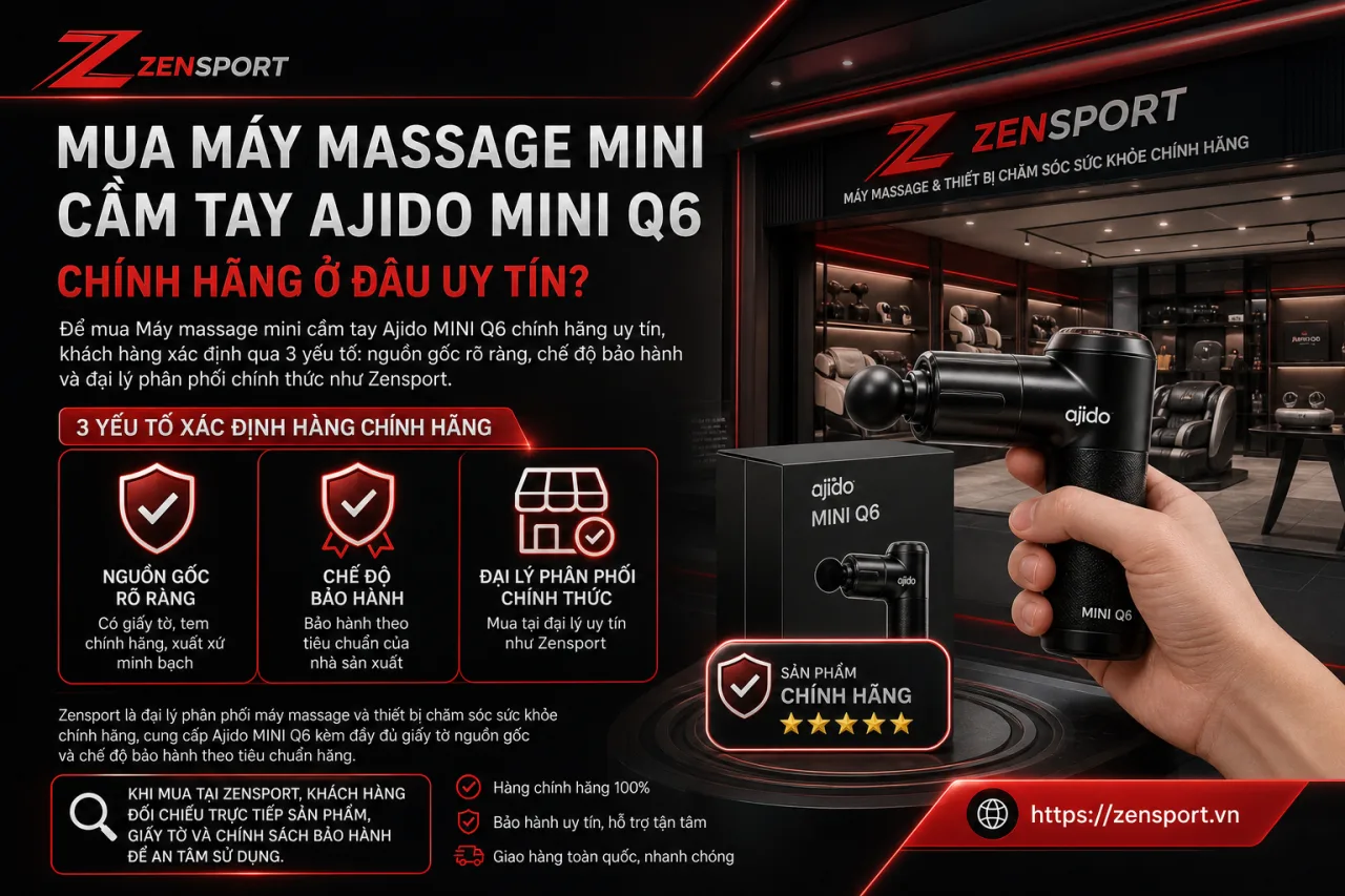 Mua Máy massage mini cầm tay Ajido MINI Q6 chính hãng ở đâu uy tín Mua Máy massage mini cầm tay Ajido MINI Q6 chính hãng ở đâu uy tín