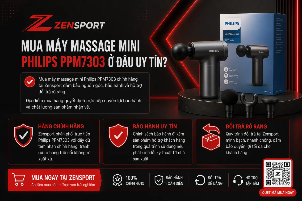 Mua máy massage mini Philips PPM7303 ở đâu uy tín Mua máy massage mini Philips PPM7303 ở đâu uy tín