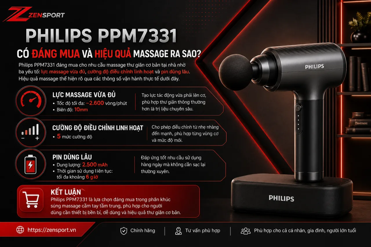 Philips PPM7331 có đáng mua và hiệu quả massage Philips PPM7331 có đáng mua và hiệu quả massage