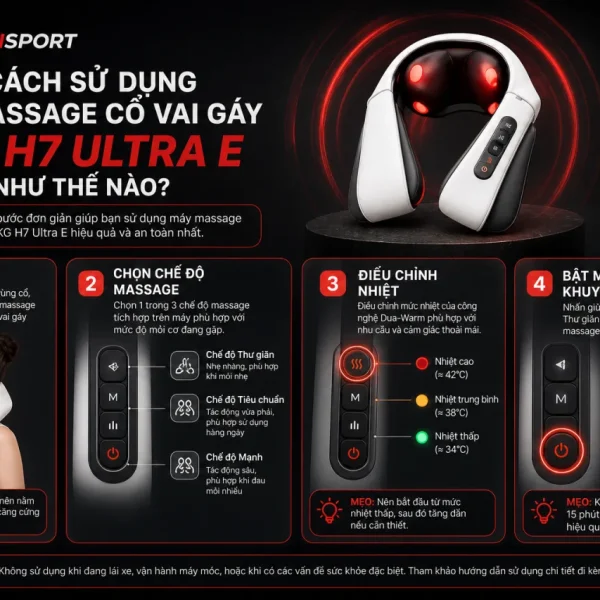 Sử Dụng Máy Massage Cổ Vai Gáy SKG H7 Ultra E