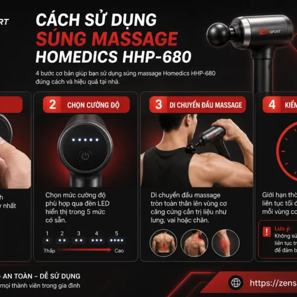 Sử Dụng Súng Massage Homedics HHP-680