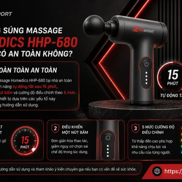 Sử Dụng Súng Massage Homedics HHP-680 Tại Nhà Có An Toàn