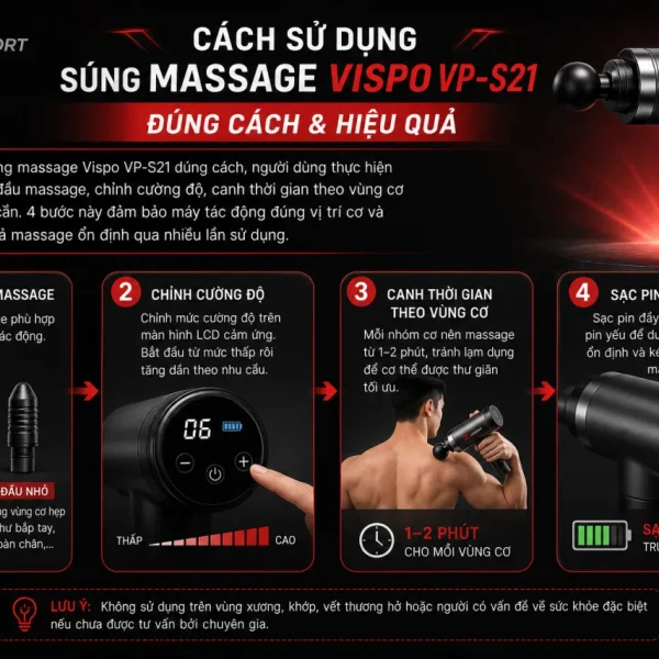 sử dụng Súng massage Vispo VP-S21 đúng cách
