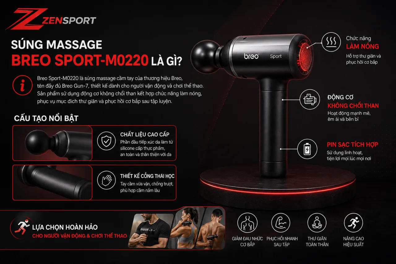 Súng massage Breo Sport-M0220 Súng massage Breo Sport-M0220