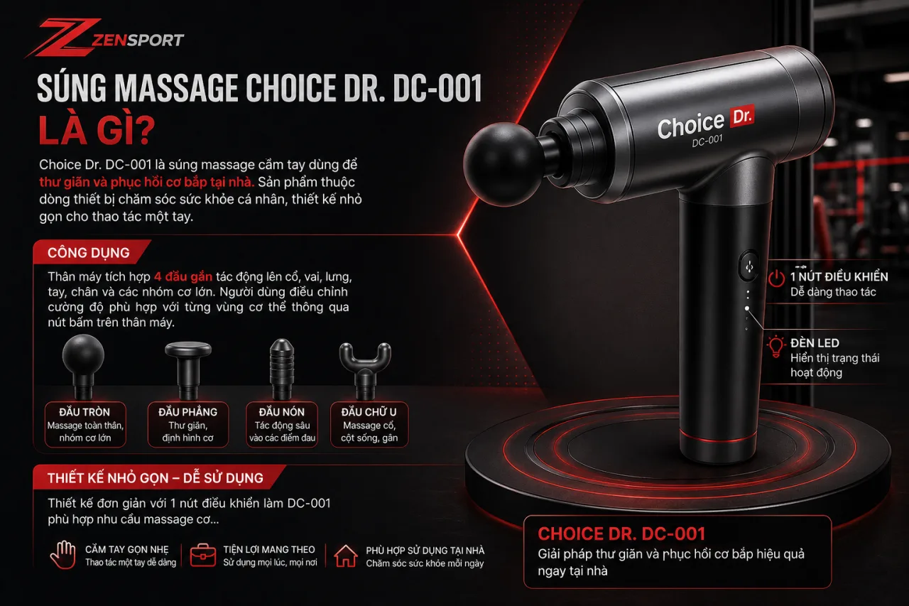 Súng massage Choice Dr. DC-001 Súng massage Choice Dr. DC-001