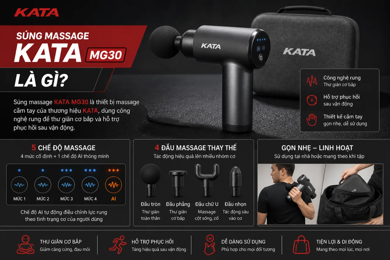 Súng massage KATA MG30 Súng massage KATA MG30