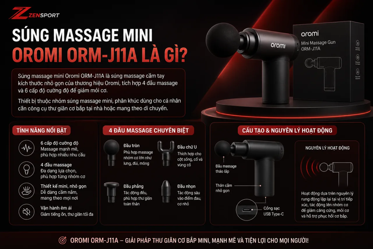 Súng massage mini Oromi ORM-J11A Súng massage mini Oromi ORM-J11A