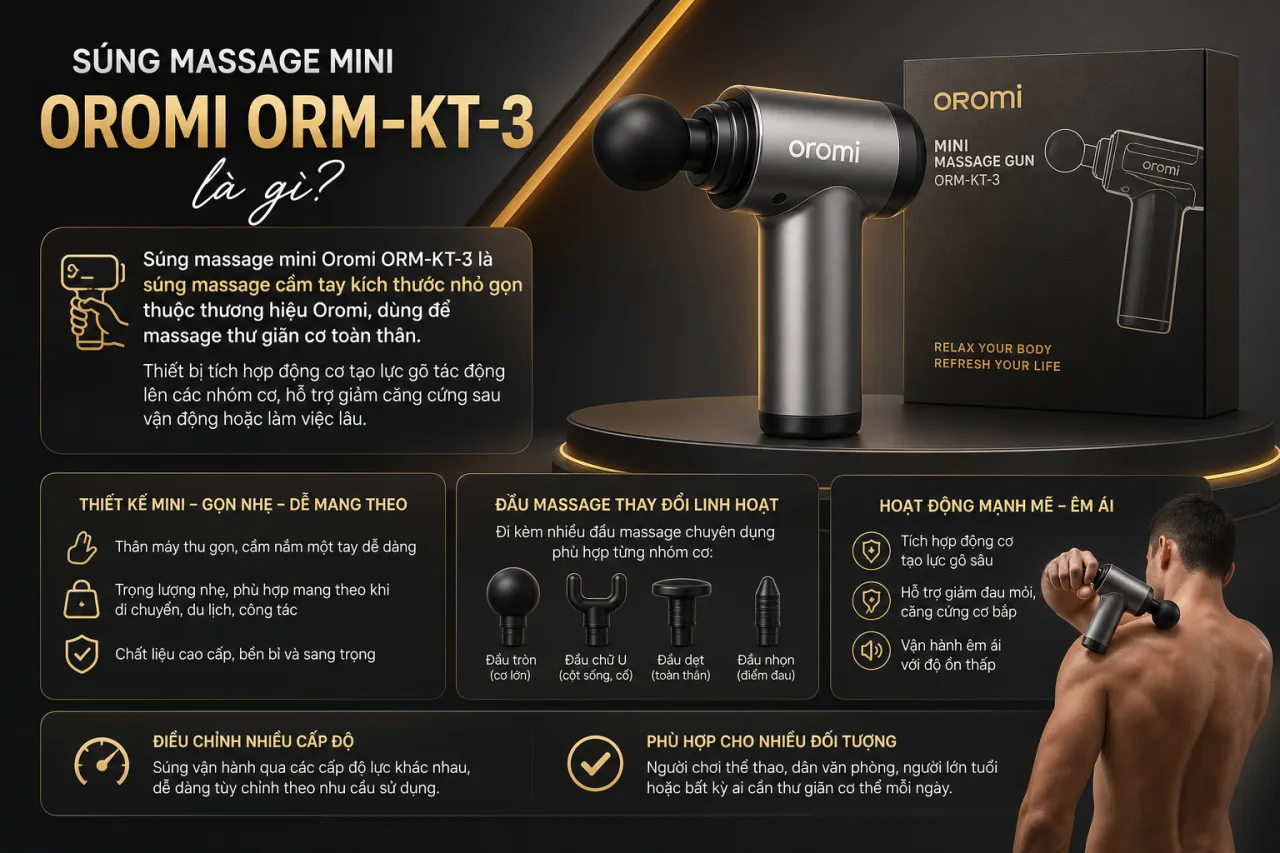 Súng massage mini Oromi ORM-KT-3