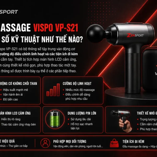 Súng massage Vispo VP-S21 có thông số kỹ thuật