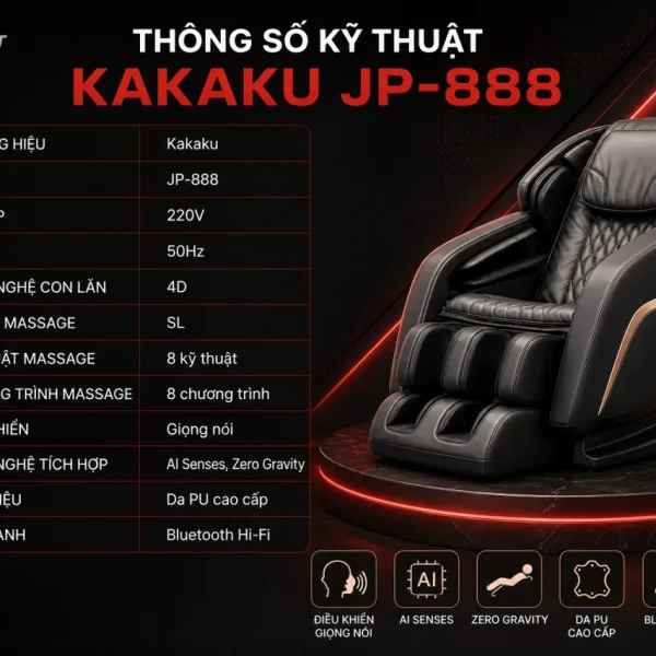 Thông số kỹ thuật của Kakaku JP-888 gồm những gì