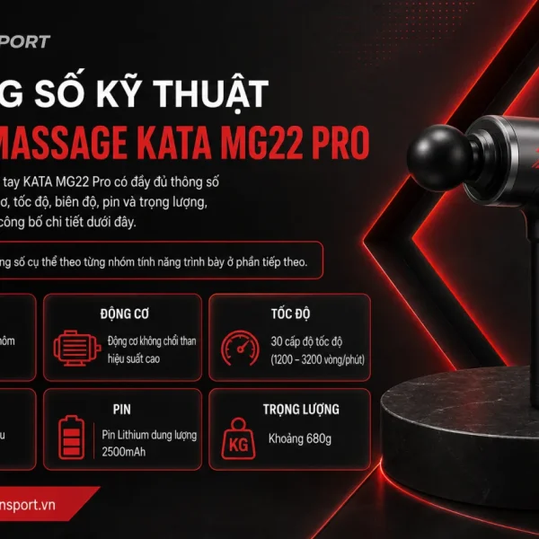 Thông số kỹ thuật của Súng massage KATA MG22 Pro