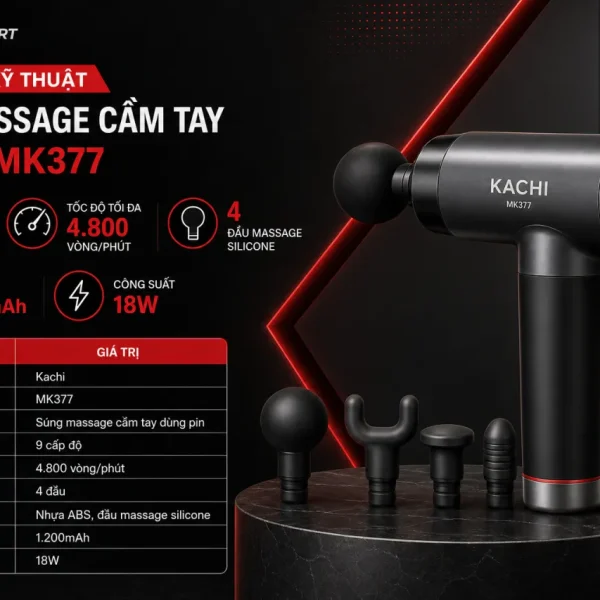 Thông số kỹ thuật Máy massage cầm tay Kachi MK377