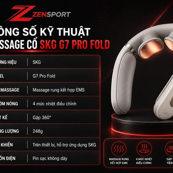 Thông số kỹ thuật Máy massage cổ SKG G7 Pro Fold gồm những gì