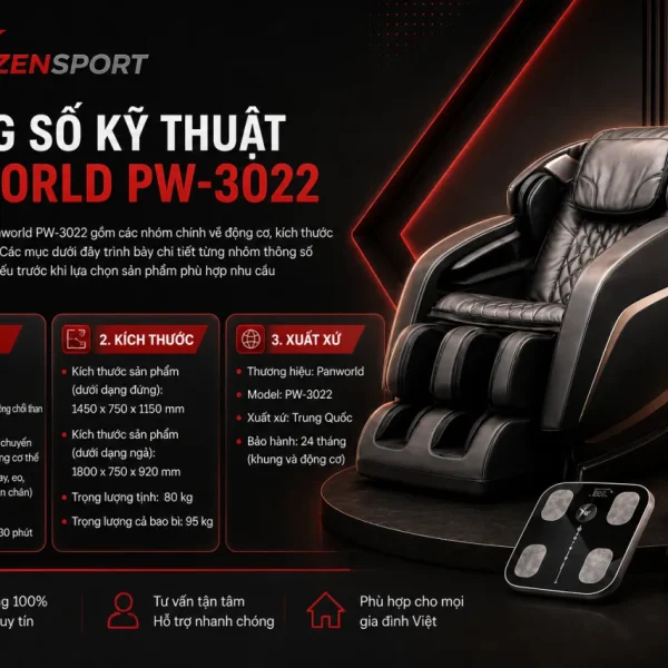 Thông số kỹ thuật Panworld PW-3022 gồm những gì